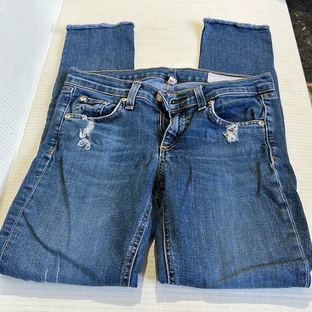 Rag & Bone Skinny Torn Jeans